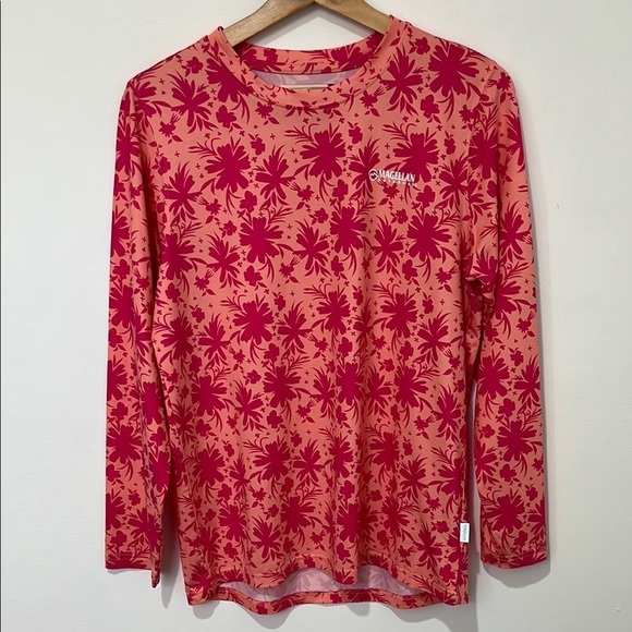 Magellan Outdoor Pink Floral Long Sleeve Shirt Boyfriend Fit Fish Gear Size XL - Picture 13 of 14